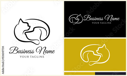 Cat Dog Logo Design Templates.