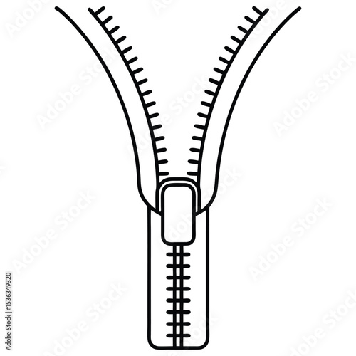 Open Zipper Unzip Fastener Clasp Close Teeth