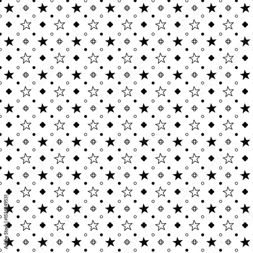 artistic star shape seamless pattern perfect for stylish design