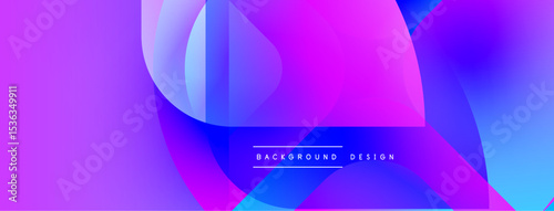 Vibrant abstract shapes blend, creating dynamic purple, blue gradients. Modern design feels energetic, fluid. Text reads background design.