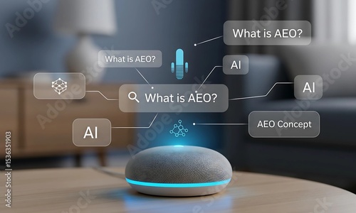 AI Assistant Explaining AEO Concepts for SEO and Marketing