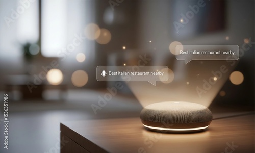 Smart Speaker Responds to Voice Search for Italian Restaurants