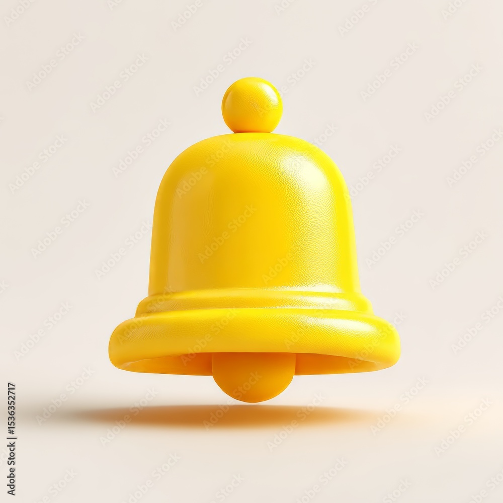 A yellow 3D icon showing a bell, used for alerts or reminders in apps and websites. A yellow 3D icon showing a bell, used for alerts or reminders in apps and websites.