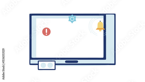 Navigating digital alerts An urgent message a fresh notification and a friendly ringing bell on a