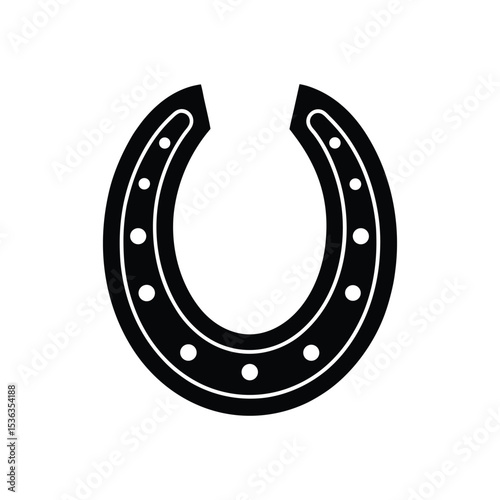 Flat and Minimal Horseshoes icon vector illustration on white background