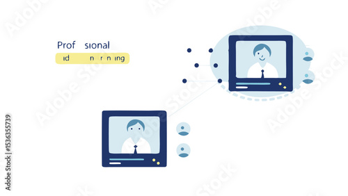 Embrace professional learning with seamless video calls connecting individuals in a clean minimal