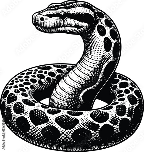 A vector illustration of a snake