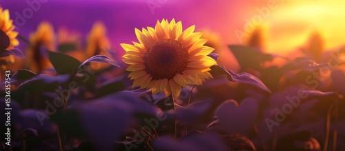 Sunflowers at Sunset: A Vibrant Summer Scene