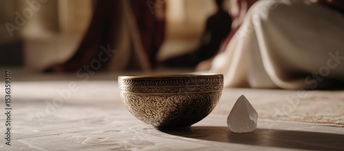 Ornate Bowl and Crystal: A Moment of Serenity