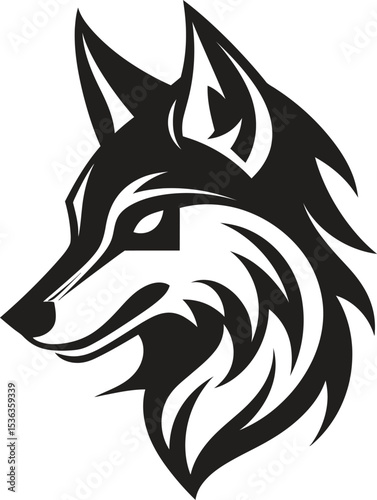 wolf vinyl ready vector illustration