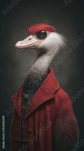 cyberpunk dodo bird people human socialist revolution old photo realistic wide ratio