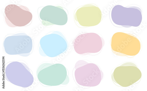 colorful shape set　有機的流体　流体シェイプセット　タイトルデザイン