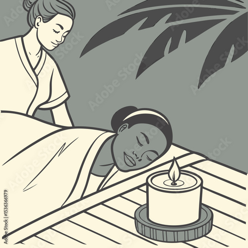 Minimal Candle Vector Illustration with Soft Glow – Relaxing and Cozy Design