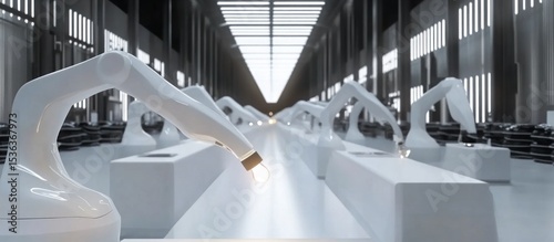 Futuristic Robotic Assembly Line: A Vision of Automated Manufacturing