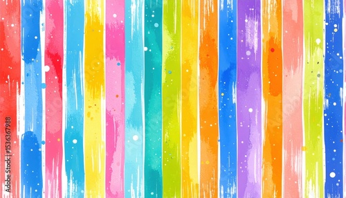 A vibrant layered pattern showcasing rainbow paint strokes and splatters with a bold textured appearance for artistic designs.
