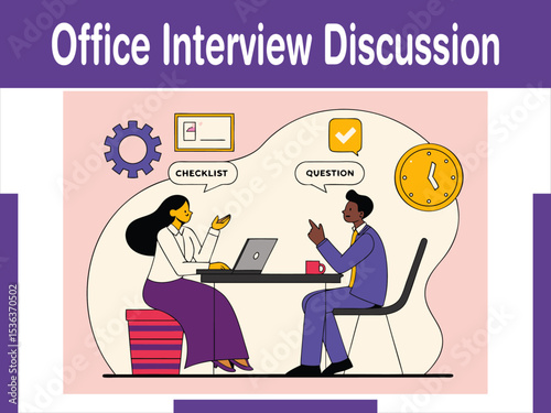 Office Interview Discussion Scene