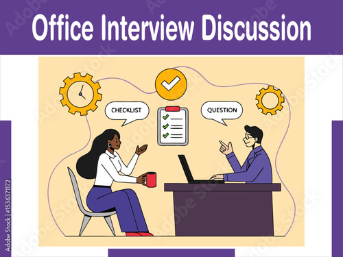 Office Interview Discussion Scene