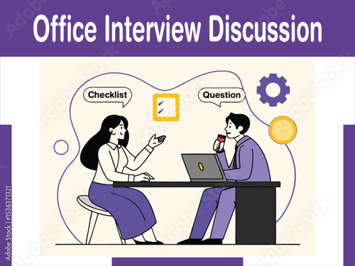 Office Interview Discussion Scene