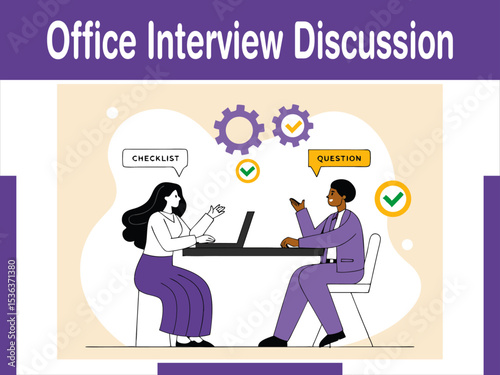 Office Interview Discussion Scene