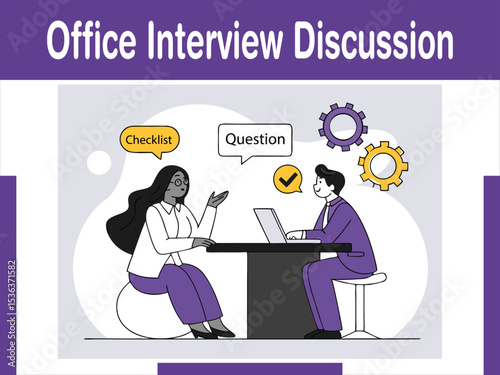 Office Interview Discussion Scene
