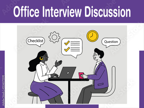 Office Interview Discussion Scene