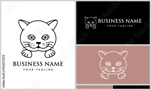 Cute Cat Logo Design Variations. (1)