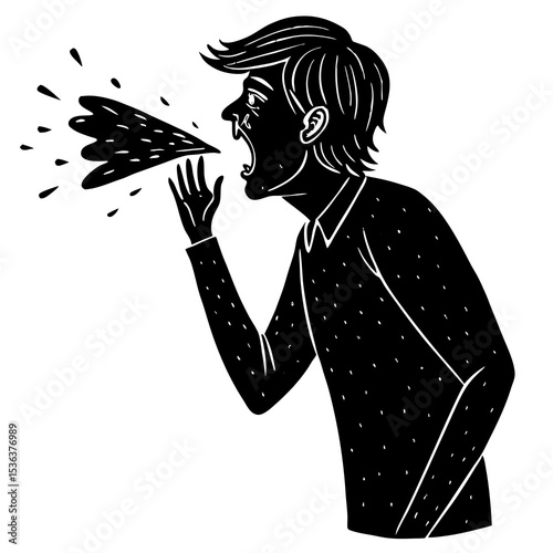  spitting when startled