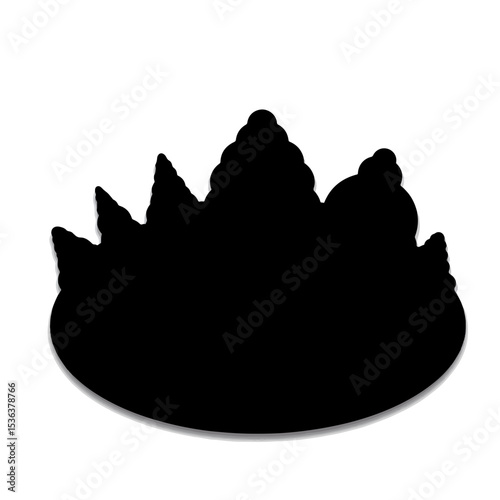 Silhouette of assorted Indian sweets on white background, cultural delight