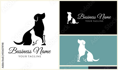 Dog Cat Logo Design Templates. (2)