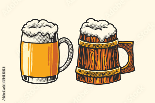 Hand Drawn of Glass Beer