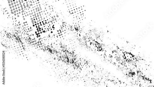 Abstract grayscale splatter pattern background black grey white dots texture design element vector