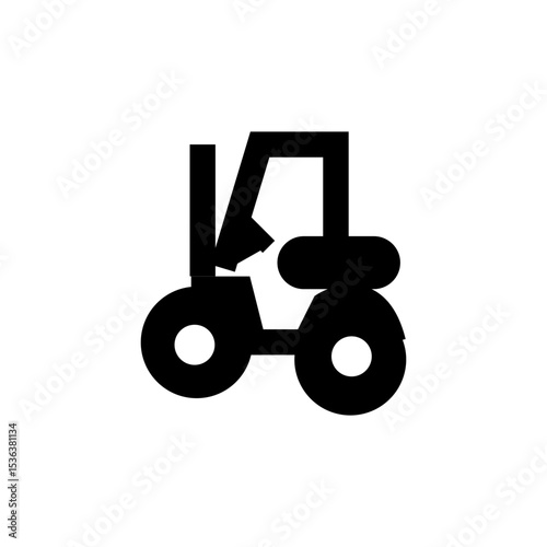 forklift truck icon vector