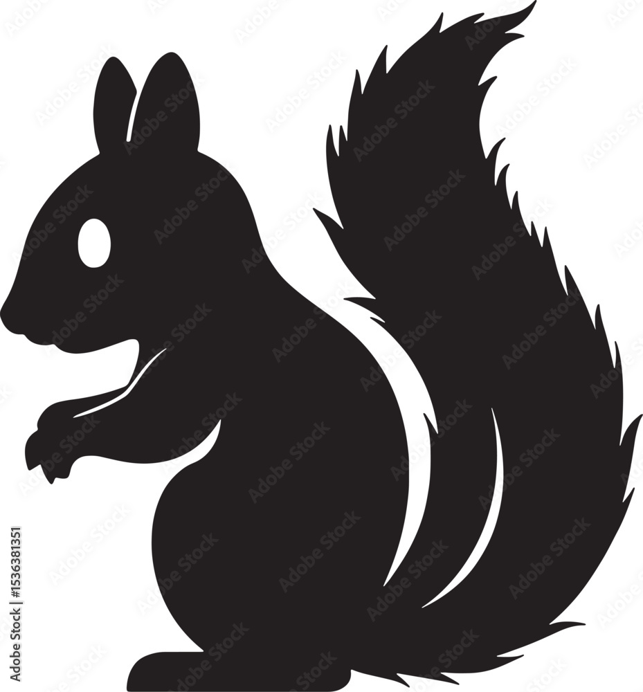 Naklejka premium Jumping Kangaroo Silhouette Vector – Minimal Animal Icon on White Background