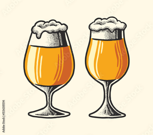 Hand Drawn of Glass Beer