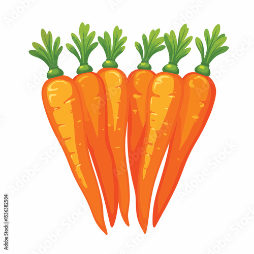 Glossy maple-glazed carrots arranged in a pleasing pattern, simplicity