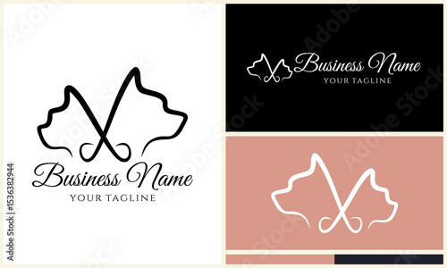 Dog Grooming Logo Design.