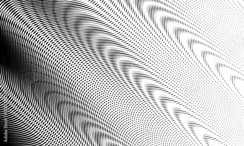 Wallpaper Mural This abstract black and white pattern features wavy lines and gradients, creating a dynamic aesthetic. It blends contemporary style with Torontodigital.ca
