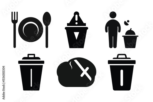 Visual Representation of Food Waste Management and Sustainable Practices, Depicting Composting and Food Disposal Methods