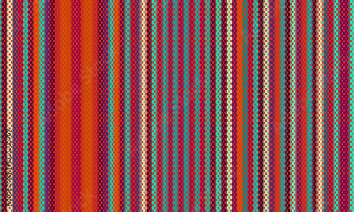 Blanket vertical stripes seamless vector pattern. Background for Cinco de Mayo party decor or ethnic mexican fabric pattern with colorful