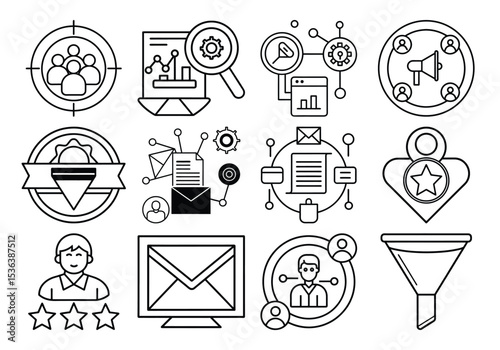 Containing creativity, invention, prototype, Design Thinking, Brainstorm, visionary, idea generation, revolution and more. Vector illustration , Innovation line editable icon set , Website line .