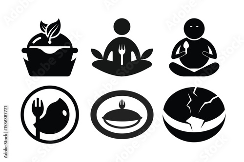 Diverse Culinary Icons A Symbolic Journey Through Food Culture and Healthy Eating Concepts Explored