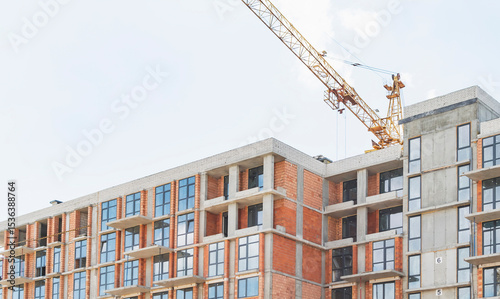 A fragment of a new residential building