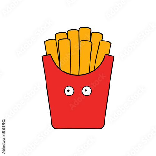 french fries vector illustration