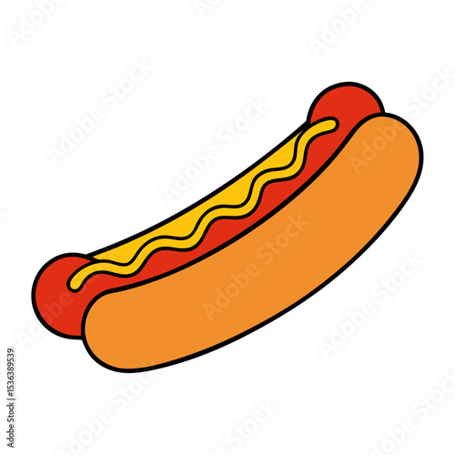 hot dog vector illustration