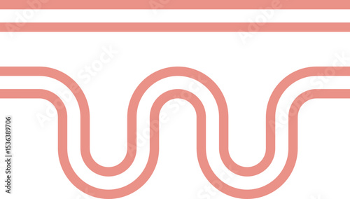A minimalist diagram of a mitochondrion's structure. It shows the smooth outer membrane and the folded inner membrane, known as cristae, essential for cellular respiration.