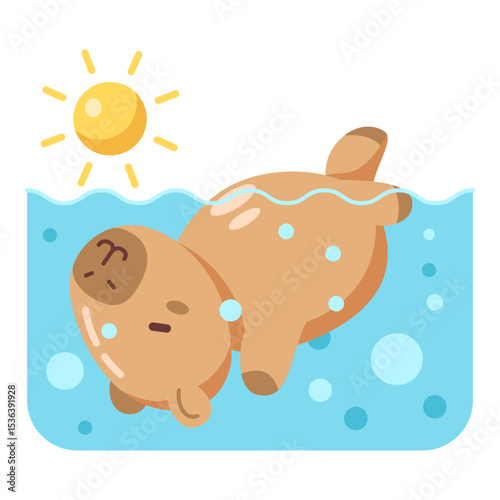 Swimming upside down with sun