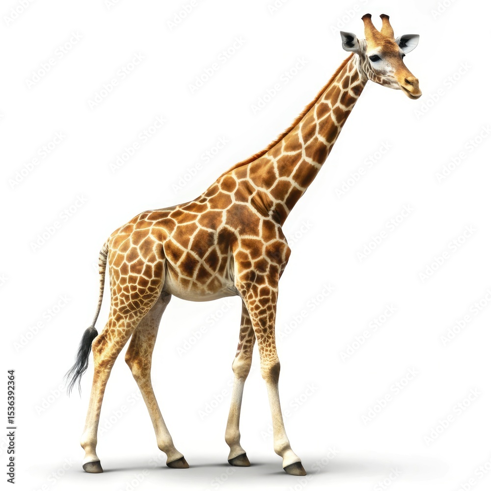 giraffe isolated on white giraffe isolated on white