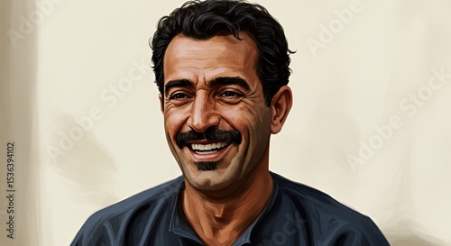 Joyful Portrait of a Middle-Aged Man
