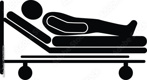 Healthcare Vector Illustration Patient in Hospital Bed