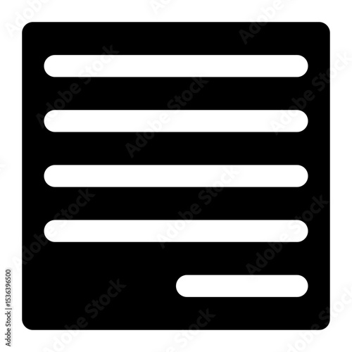 align justify right black glyph icon